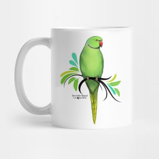 Green Indian Ringneck Parrot Mug